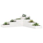 vidaXL Jardinière 4 niveaux 106x104 5x36 cm blanc bois de pin massif