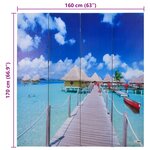 vidaXL Cloison de séparation pliable 160 x 170 cm Plage