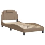 vidaXL Cadre de lit avec tête de lit Cappuccino 80x200 cm Similicuir