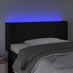 vidaXL Tête de lit à LED Noir 93x16x78/88 cm Velours