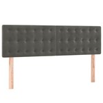 vidaXL Sommier à lattes de lit avec matelas LED Gris foncé 140x200 cm