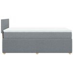 vidaXL Sommier à lattes de lit avec matelas Gris clair 100x200cm Tissu