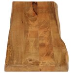 vidaXL Dessus de table 160x40x3 8 cm bord vivant bois massif manguier