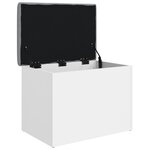 vidaXL Banc de rangement blanc 62x42x45 cm bois d'ingénierie