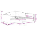 vidaXL Lit de repos sans matelas gris clair 100x200 cm velours