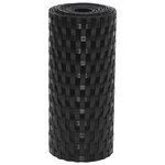 vidaXL Paravents de balcon 5 Pièces noir 255x19 cm résine tressée