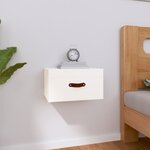 vidaXL Table de chevet murale Blanc 40x29 5x22 cm