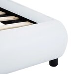 vidaXL Cadre de lit Blanc Similicuir 140x200 cm