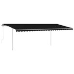 vidaXL Auvent automatique rétractable avec poteaux 6x3 m Anthracite