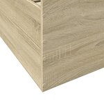 vidaXL Cadre de lit et tiroirs chêne sonoma 90x200cm bois d'ingénierie