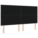 vidaXL Tête de Lit LED Vert Foncé Ensemble de 3 Vert Foncé Tissu  Bois