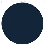 vidaXL Film solaire de piscine flottant PE 300 cm Noir et bleu