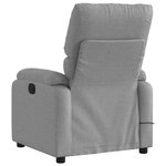 vidaXL Fauteuil de massage inclinable Gris clair Tissu