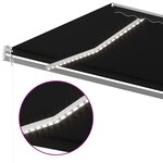 vidaXL Auvent manuel rétractable avec LED 5x3 m Anthracite