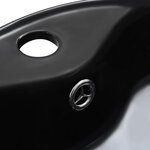 vidaXL Lavabo avec trop-plein 36x13 cm Céramique Noir