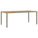 vidaXL Ensemble à manger de jardin et coussins 9 Pièces gris rotin acacia