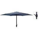 ProGarden Parasol de jardin Monica 270 cm bleu foncé