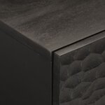 vidaXL Table basse noir 80x50x40 cm bois massif de manguier