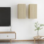 vidaXL Meubles TV 2 Pièces Chêne sonoma 30 5x30x60 cm Bois d’ingénierie