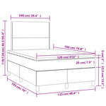 vidaXL Sommier à lattes de lit matelas cappuccino 120x190cm similicuir