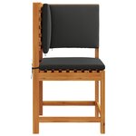 Fauteuil d'angle de jardin vidaXL avec coussins en bois d'acacia massif