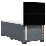vidaXL Sommier à lattes de lit avec matelas Gris foncé 100x200 cm
