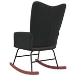 vidaXL Chaise à bascule Gris foncé Velours et PVC
