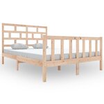 vidaXL Cadre de lit Bois de pin massif 120x200 cm