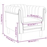 vidaXL Fauteuil gris foncé velours