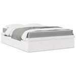 vidaXL Lit avec matelas blanc 160x200 cm bois de pin massif