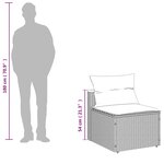 vidaXL Canapés de jardin sans accoudoirs avec coussins 2 Pièces beige