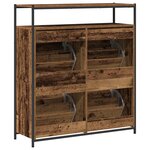 vidaXL Cabinet à chaussures avec 4 tiroirs à rabat en bois ancien 100x34x112 cm