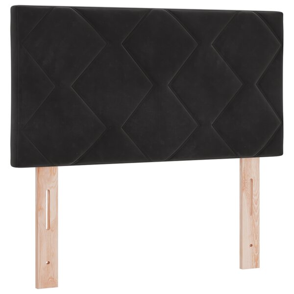 Tête de lit vidaXL Design en Blocs de Diamant Noir 80 cm en Velours