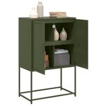 vidaXL Meuble TV vert olive 68x39x60 5 cm acier