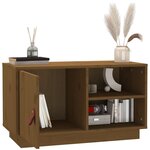vidaXL Meuble TV Marron miel 70x34x40 cm Bois de pin massif