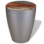 vidaXL Tabouret aviateur Bois de récupération massif