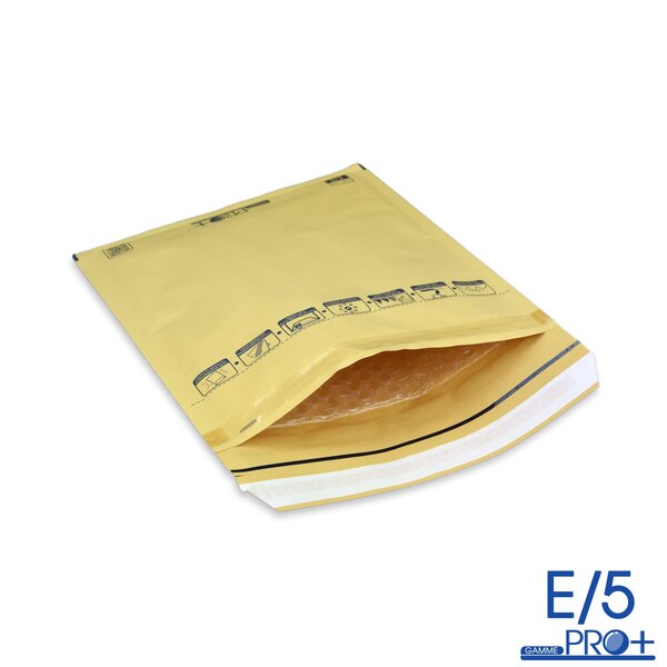 Lot de 200 Enveloppes à bulles PRO+ MARRON E/5 format 210x265 mm