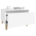 vidaXL Tables d'appoint 2 Pièces Blanc 50x46x35 cm Bois d'ingénierie