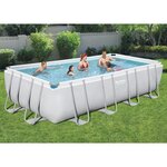 Bestway ensemble de piscine rectangulaire power steel 549x274x122 cm
