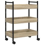 vidaXL Chariot de cuisine chêne sonoma 50x30x70 cm bois d'ingénierie