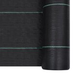 vidaXL Toile de paillage Noir 2x50 m PP