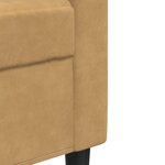 vidaXL Canapé à 2 places Marron 120 cm Velours