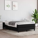 vidaXL Cadre de lit sans matelas noir 120x200 cm tissu