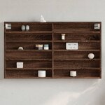 vidaXL Armoire à vitrine chêne marron 100x8 5x58 cm bois d'ingénierie