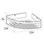 Tiger Panier d'angle de salle de bain Caddy Argenté L 1400630946