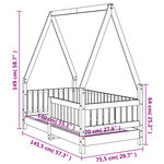 vidaXL Cadre de lit pour enfant 70x140 cm bois de pin massif