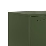 vidaXL Meuble TV vert olive 68x39x43 5 cm acier laminé à froid