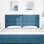 Tête de lit LED vidaXL Bleu foncé 90 cm Velours