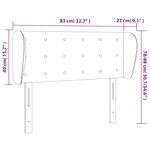 vidaXL Tête de lit avec oreilles Rose 83x23x78/88 cm Velours