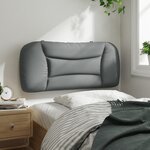 vidaXL Coussin de tête de lit gris clair 90 cm tissu